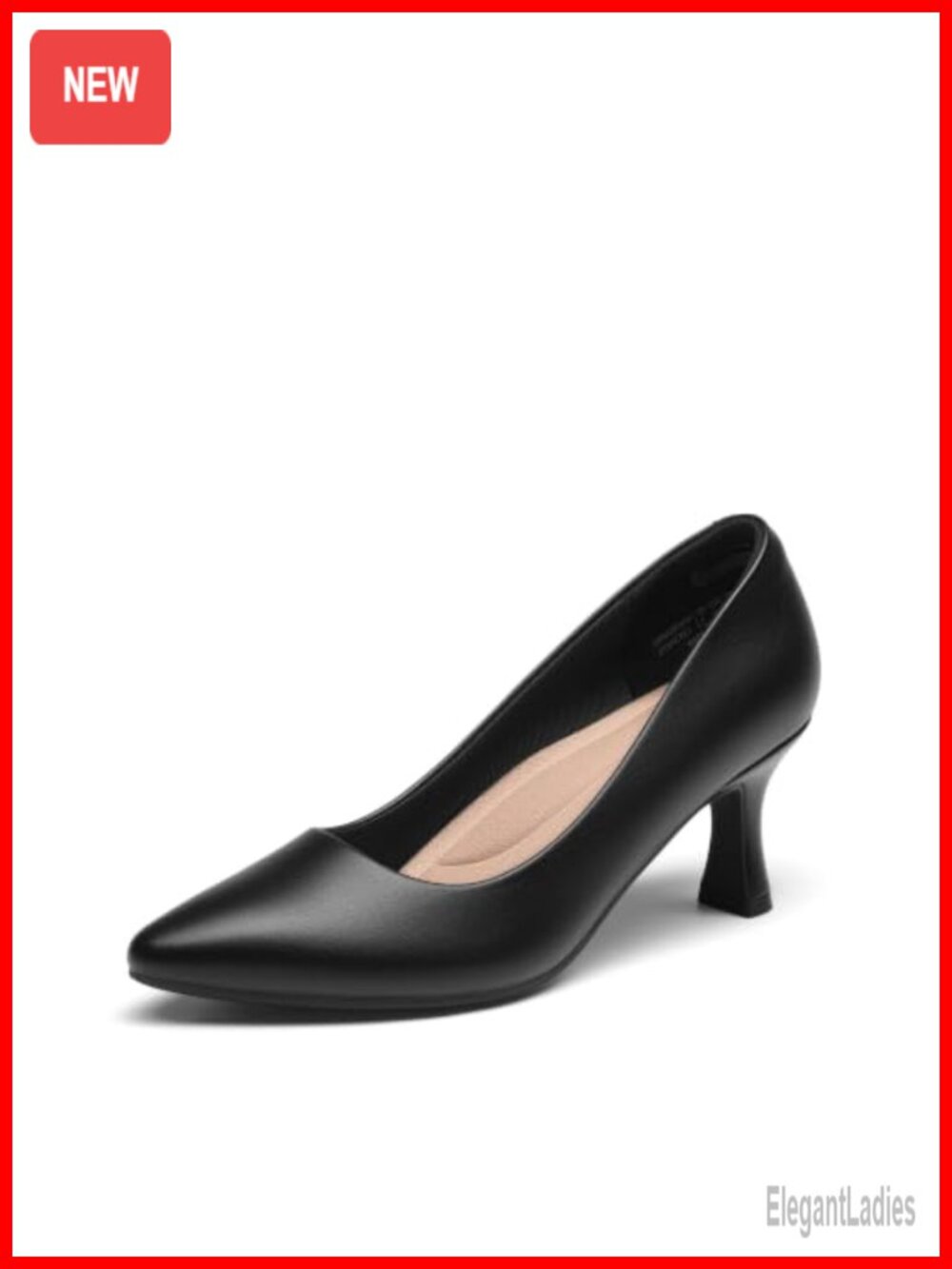 Women's Pointed Toe Kitten Heels Pumps with Arch Support & Cushioned Insole